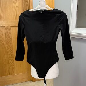 Athleta Black Long Sleeve Bodysuit
